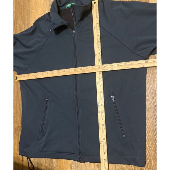United Colors Benneton Track Jacket Mens L/XL Navy Full Zip Athleisure Pockets - Picture 7 of 8